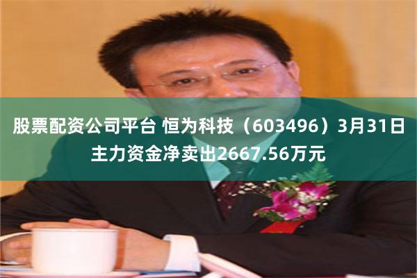 股票配资公司平台 恒为科技（603496）3月31日主力资金净卖出2667.56万元