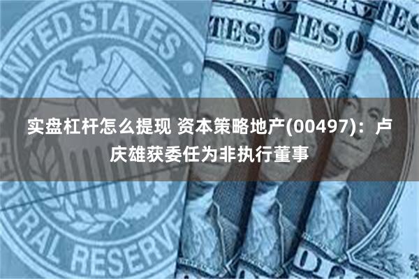 实盘杠杆怎么提现 资本策略地产(00497)：卢庆雄获委任为非执行董事